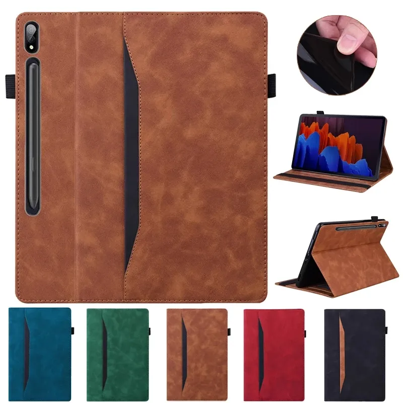 PU Leather Business Folio Tab S8 Ultra Case Galaxy Tab S8/S7 Plus FE Ultra  14/6 Book Cover From Luckybala, $11.1