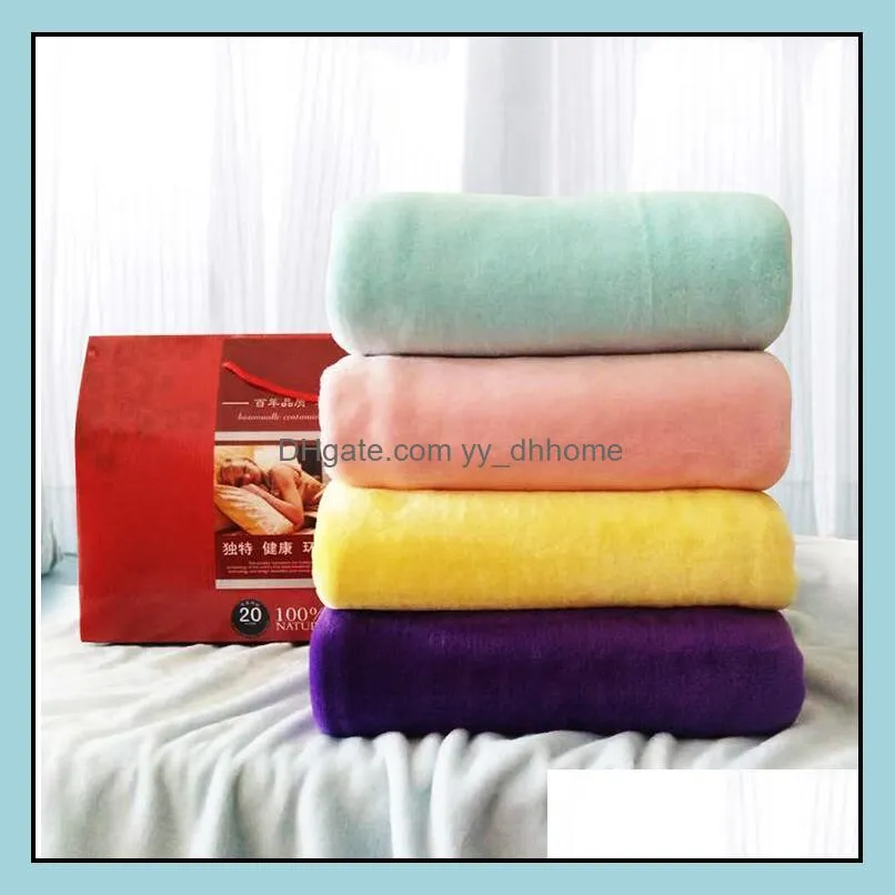 blankets soft solid blankets solid bedspread plush winter summer throw blanket warm double blanket 12 colors lxl989y