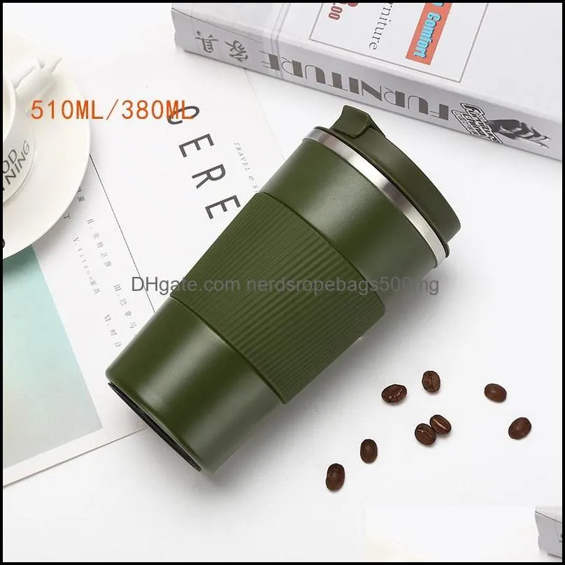 Solid Color Stainless Steel Cups Keep Warm Tumbler Drinks Water Cup Outdoors Portable Winter Colorful 510ml Household 19 5qh N2