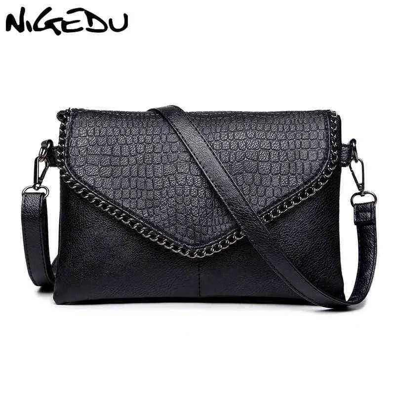 Sacs de soirée décontracté sac à bandoulière femme messager noir en cuir Pu femmes chaîne d'épaule femmes enveloppe pochette sacs à main 220709