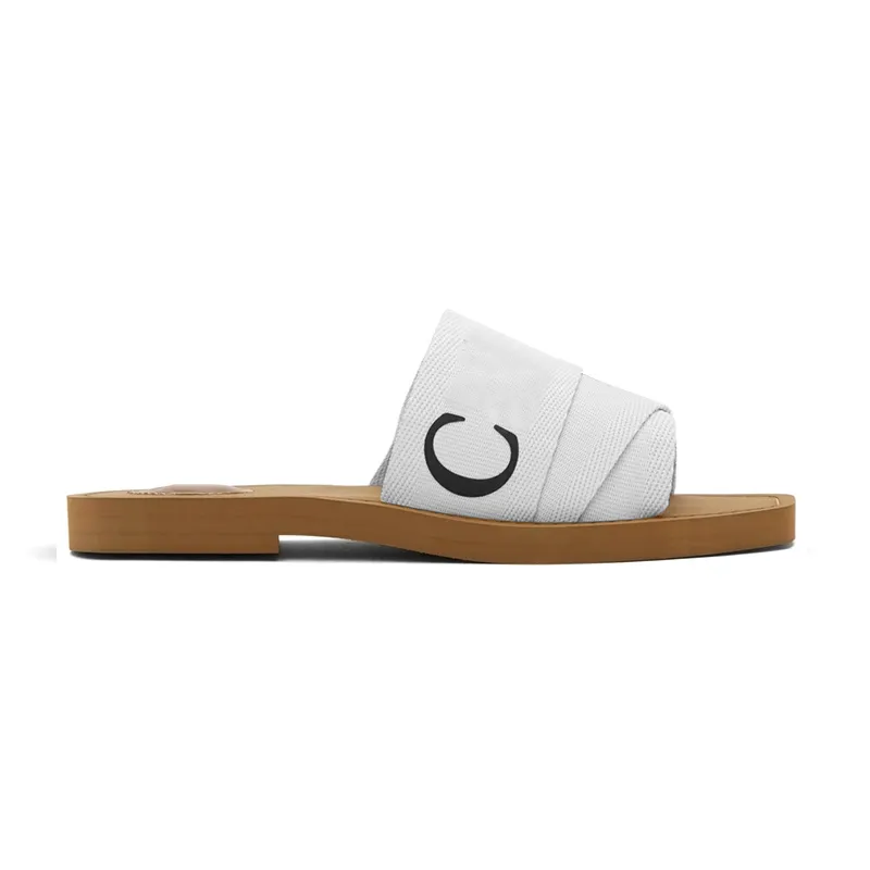 Luxury Womens Woody Flat Mule Slide Sandals Women Designer