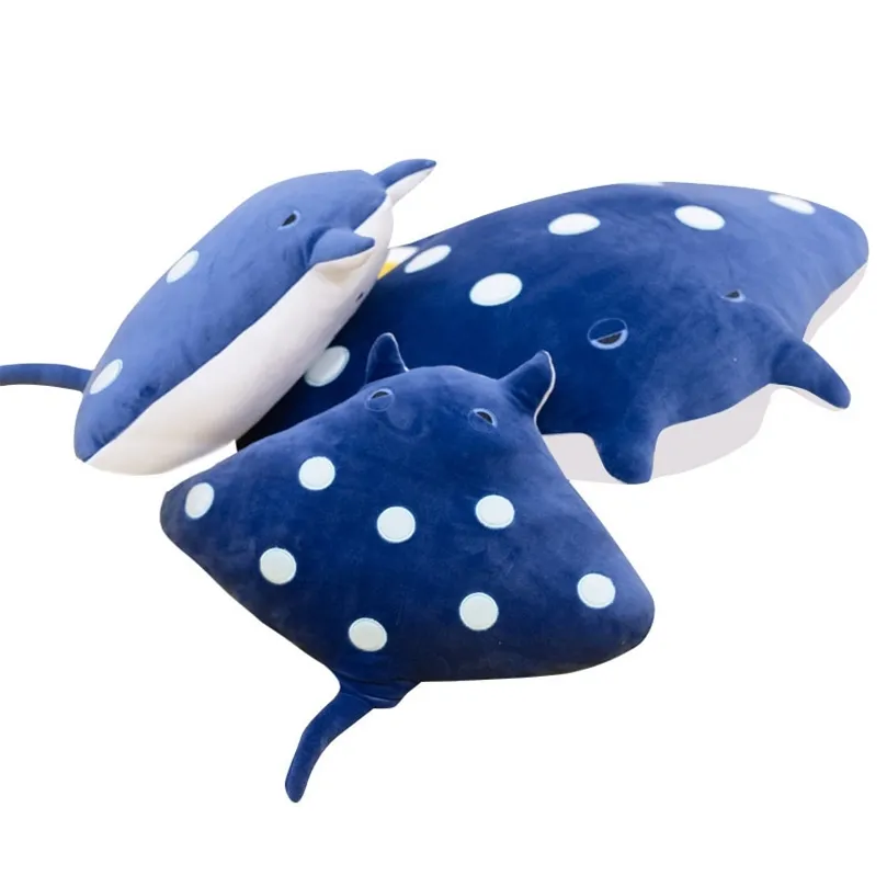 ألعاب كاريكاتورية لطيفة Mobula Plush Flying Rays محشو بالحيوانات ألعاب Manta Ray Dolls LJ201126