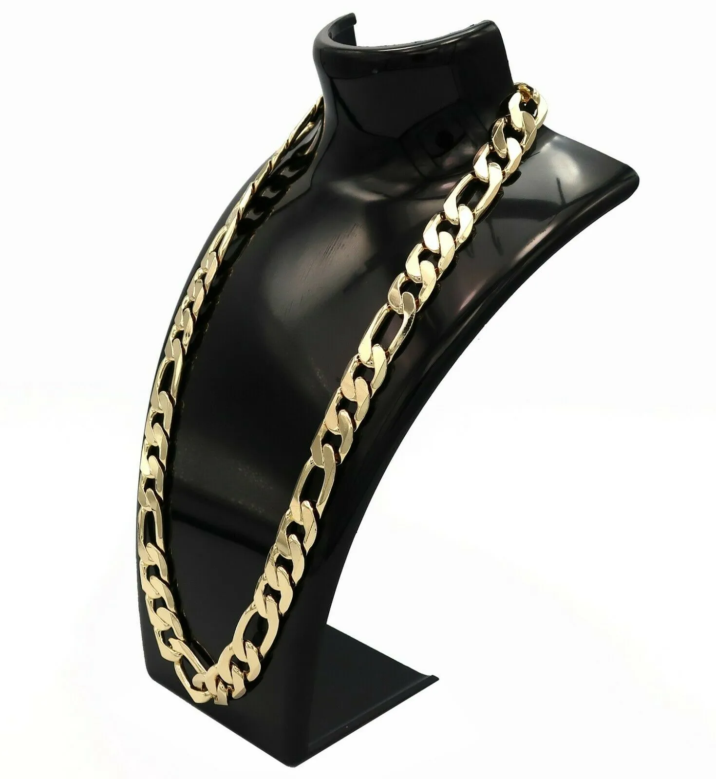 DHgate 14K Gold Finish Figaro Chain Necklace for Men 24 Inches of Hip Hop Style Jewelry