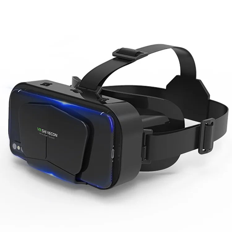 Lunettes VR de téléphone portable de réalité virtuelle 3D montées sur la tête, télécommande sans fil, manette de jeu Bluetooth VR