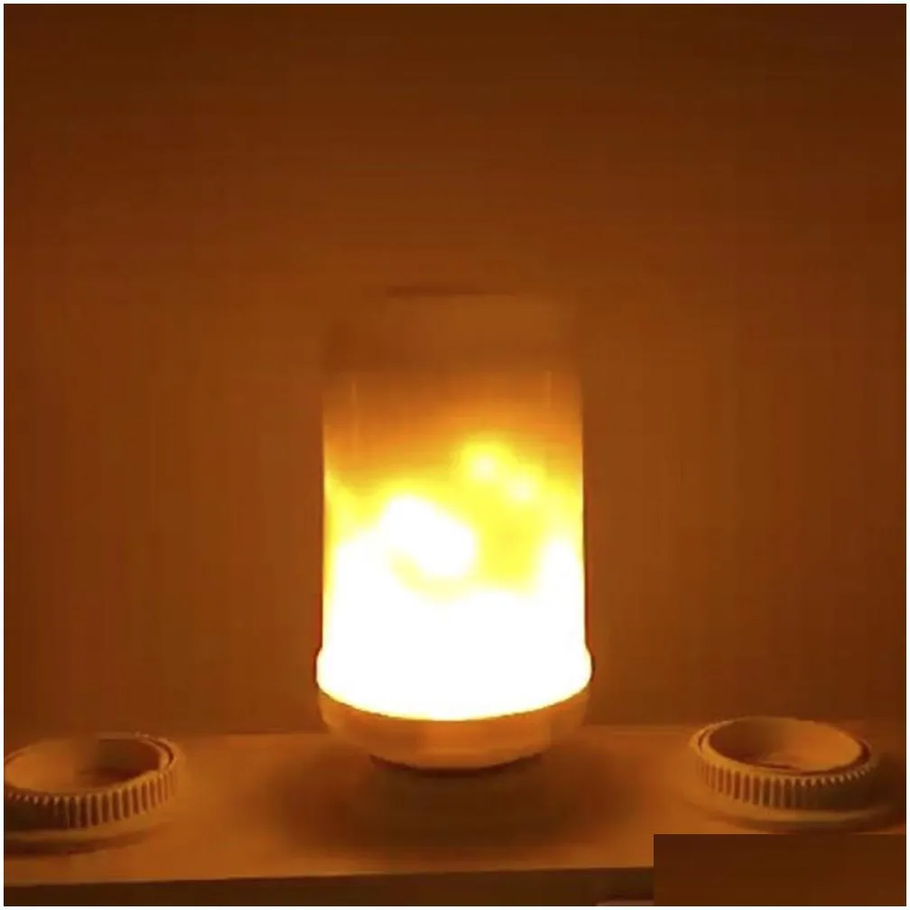 e27 e26 2835 led flame effect fire light bulbs 7w 9w creative lights lamp flickering emulation atmosphere decorative lamps