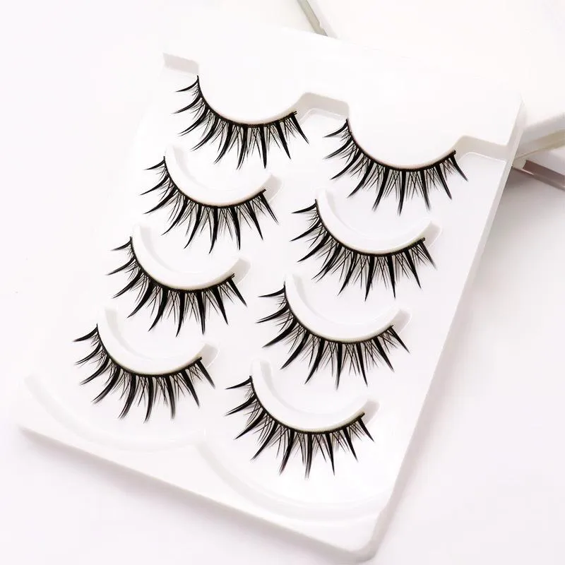 Manga Lashes Natural Look Anime False Eyelashes Individual Wispy Korean  Makeup Eye Lashes Clusters 10 Pairs Asian Chinese Japanese Fake Eyelashes  Pack