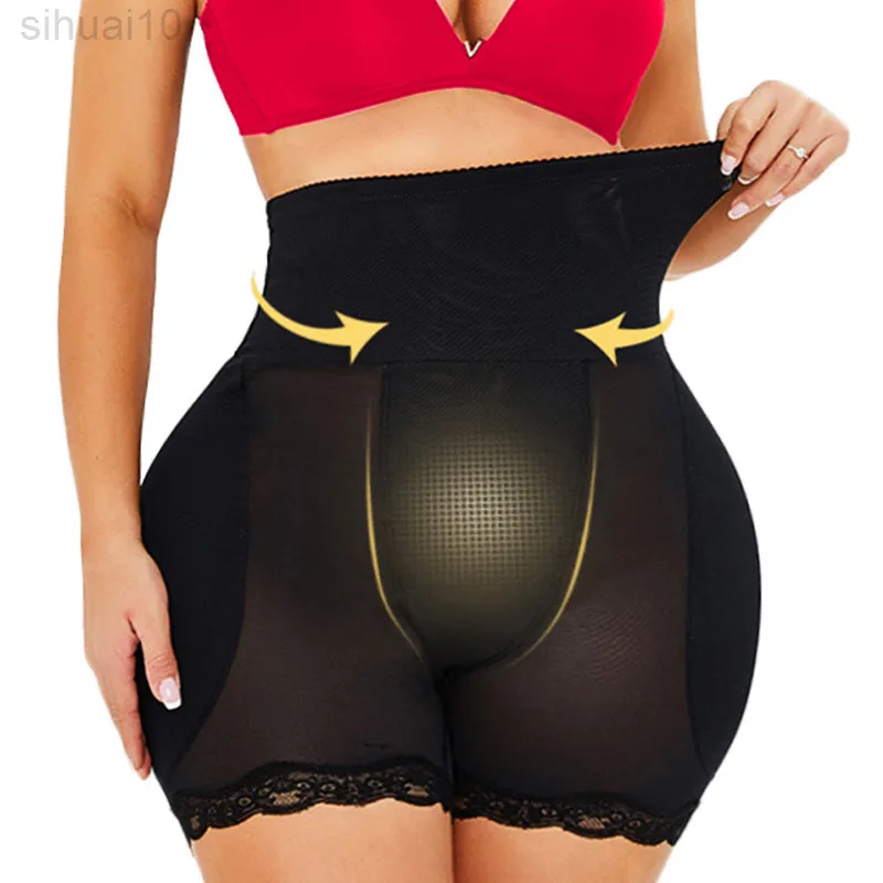 Culo finto imbottito rinforzatore dell'anca Body Shaper pancia controllo mutandine pantaloni dimagranti vita trainer shaper vestito da donna bottino culo sollevatore L220802