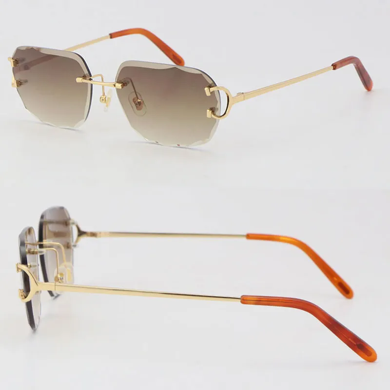 22 Rimless Designer Rimless Diamond Cut Lens Sunglasses For... From ...
