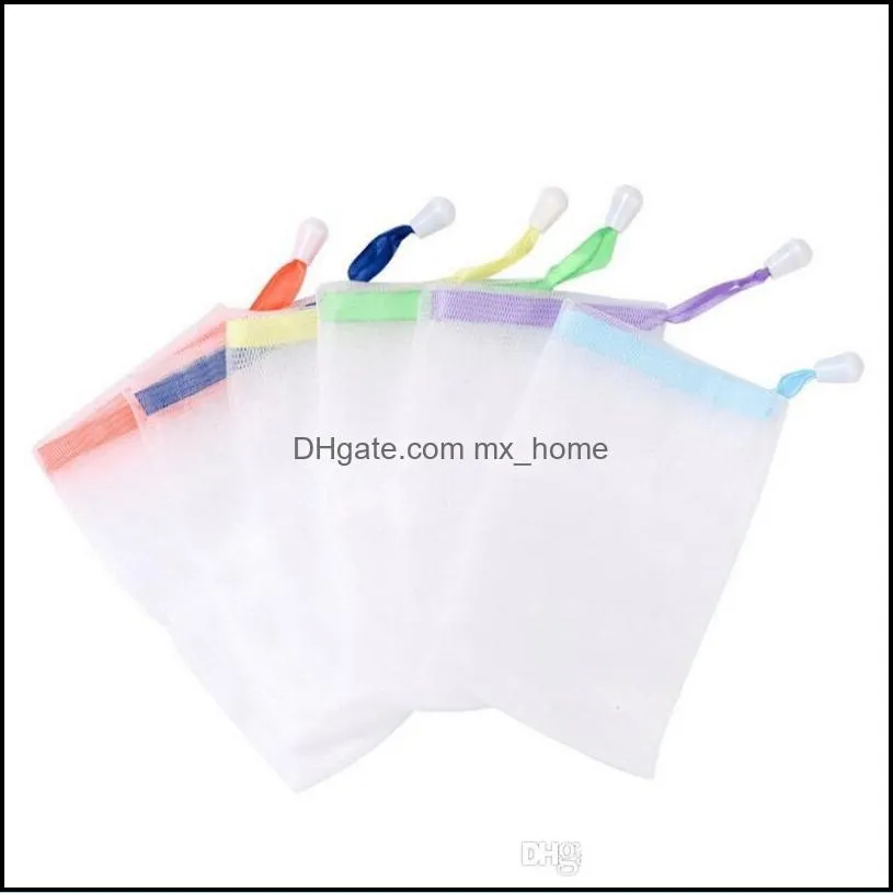 Soap Bag Foam Mesh Soaped Glove for Foaming Cleaning Bath Soap Net Bathroom Cleaning Gloves Mesh Bath Sponges LX7066