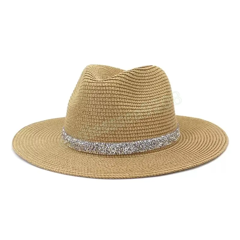 قبعة الشاطئ في بنما للنساء للرجال الظل قبعة 2022 ربيع الصيف قش واسعة الحافة القبعات امرأة رجل حماية الشمس غطاء الفتاة