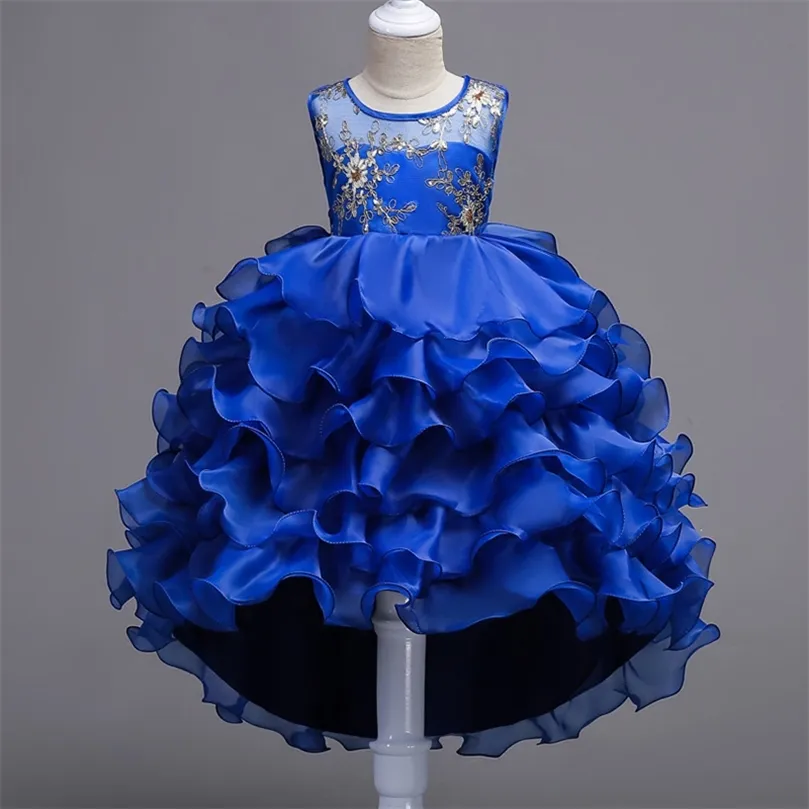 Borduurwerk babymeisjes prinses bloem bruiloft kerstfeest tutu jurk jurk kinderen kinderen elegante vestidos voor 315 jaar tiener 220707