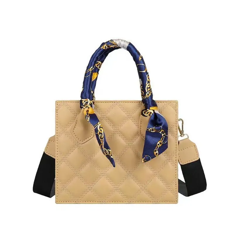 Portafoglio Myyshop PB0017 Borsa a tracolla singola per borse a tracolla Fashion Diamond Check 11,5 cm marrone