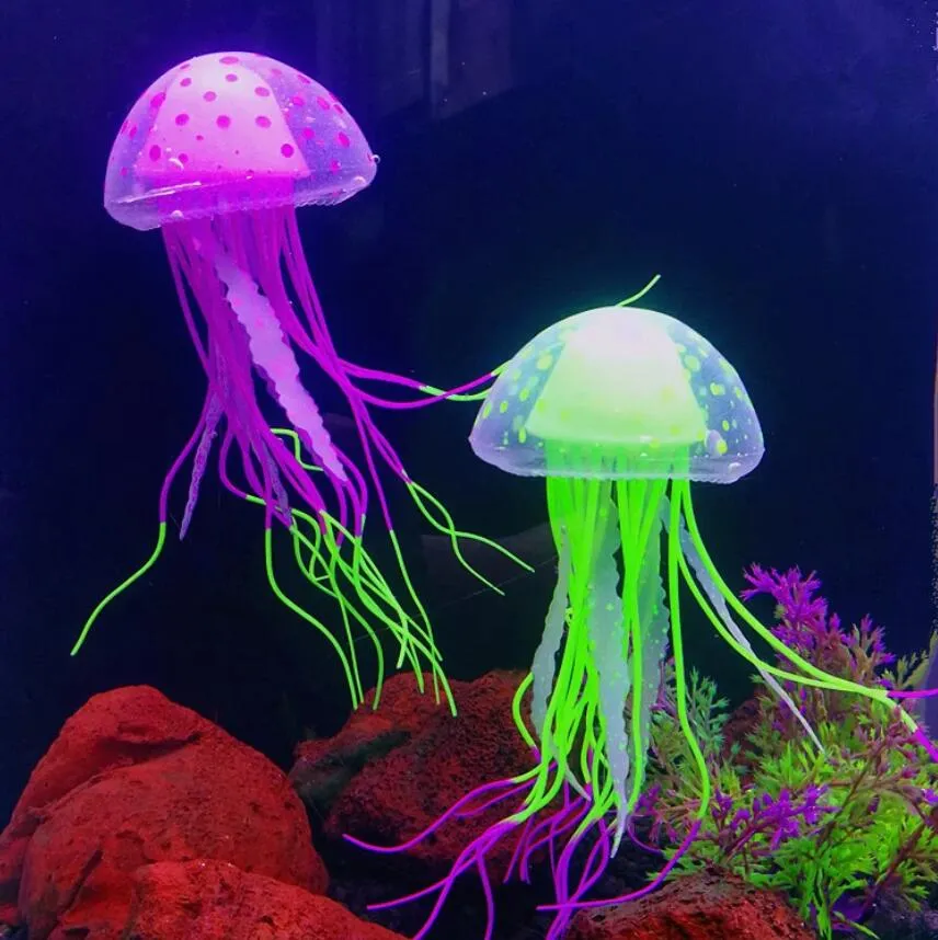 Simulação de aquário LED itens de novidade de água da noite Alteração de cor leve para crianças Presentes da sala de estar Decoração da mesa de iluminação do quarto