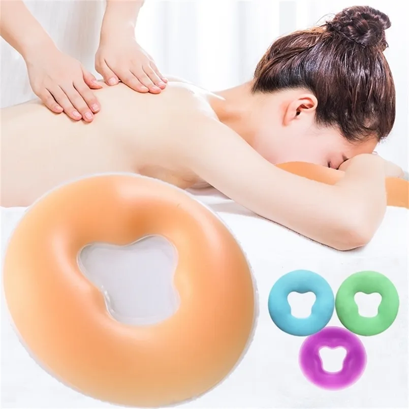 Não-marcação antiderrapante face pad qualidade soft spa massagem face silicone relaxar berço almofada almofada almofada de almofada de beleza travesseiro 220402