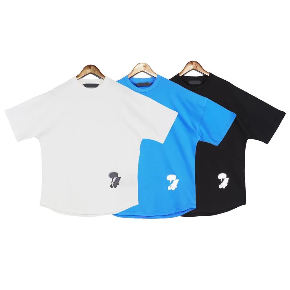 Trendy anioł dekapitacja misia T-shirt luźne męskie i damskie litera z noszeniem krótkim rękawem A22