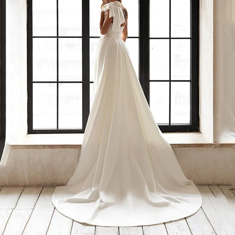 Wedding dress 2022 new white strapless party hotel indoor travel shooting beach wholesale