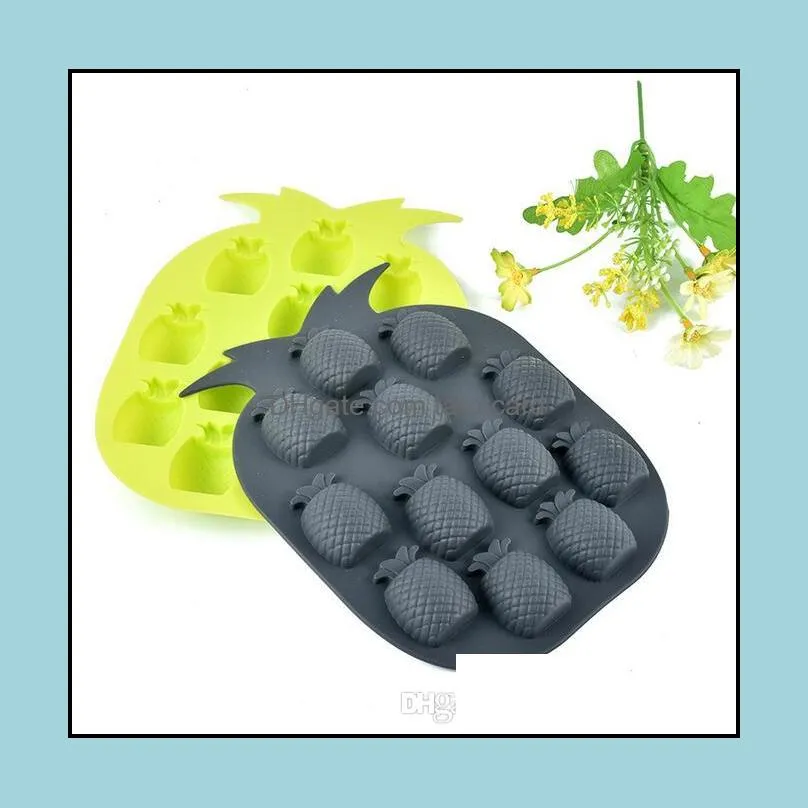 200PCS Ice Cream Tools High quality Brand New Ice Maker Mould Bar Party Drink Pineapple Shape Ice Cube Freeze Mold tray