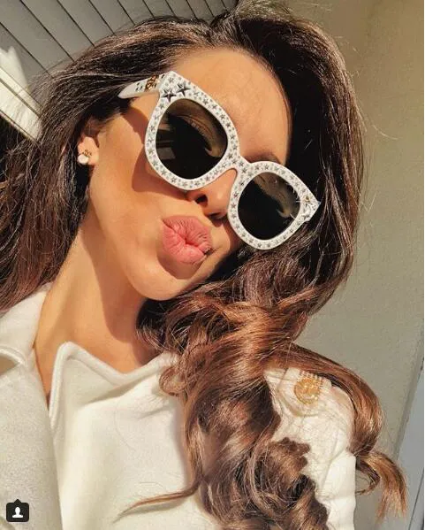 Vintage Star Studded Square Bling Sunglasses For... From  display picture 2
