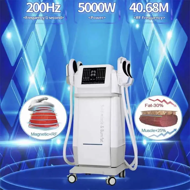 2022 Slimming 4 Heads Magnetic Therapy Body Sculpture Ems Rf Weight Loss Machine Fat Burning Instrument