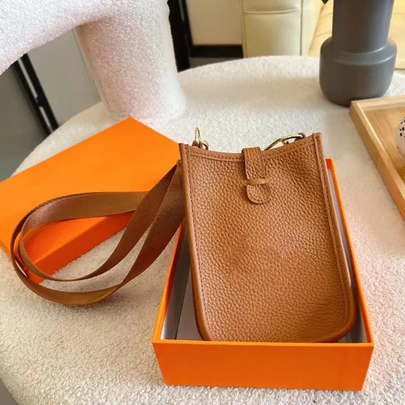 2022 designer tas Mini Telefoon Tassen Echt Leer luxe crossbody tassen enkele schouder mode portemonnee portemonnee voor mannen vrouw met Letters Top