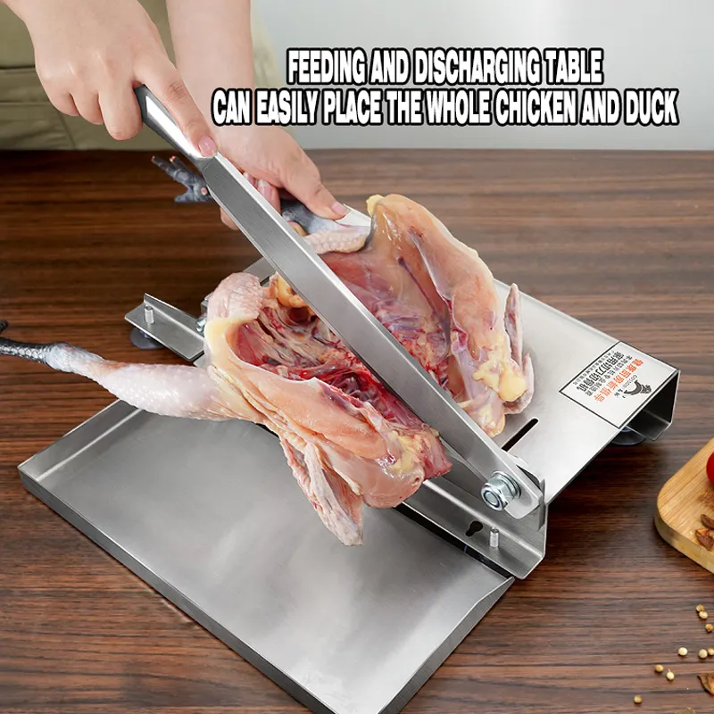 Machine à trancher la viande en acier inoxydable, épaisseur manuelle réglable, trancheur de viande et de légumes, outil de cuisine