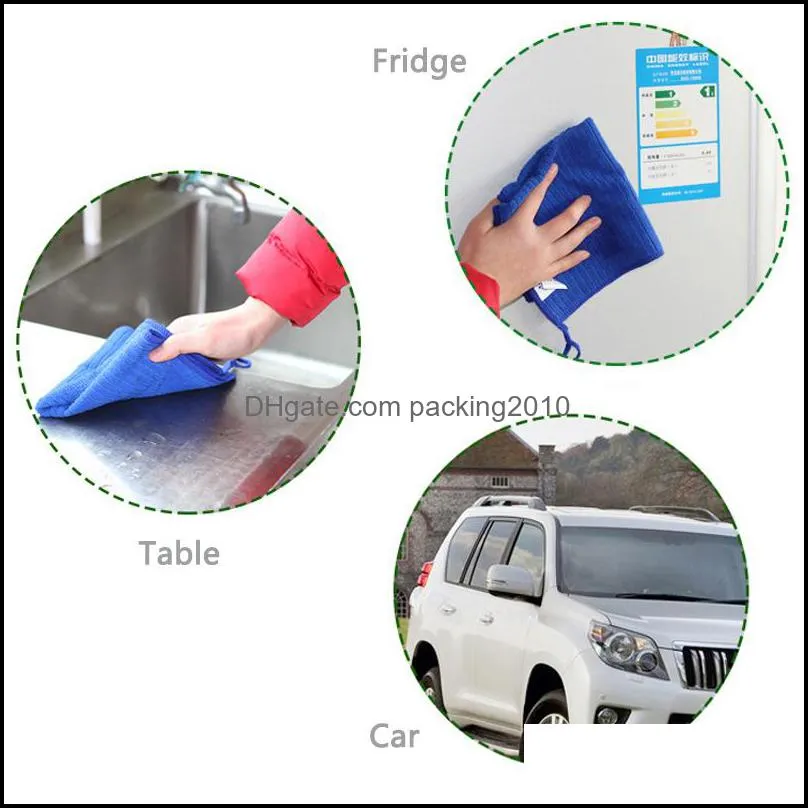 hanging wiping rags water absorption scouring pad microfiber non-stick oil dish cleaning cloth car washing towel cleaning tools dbc