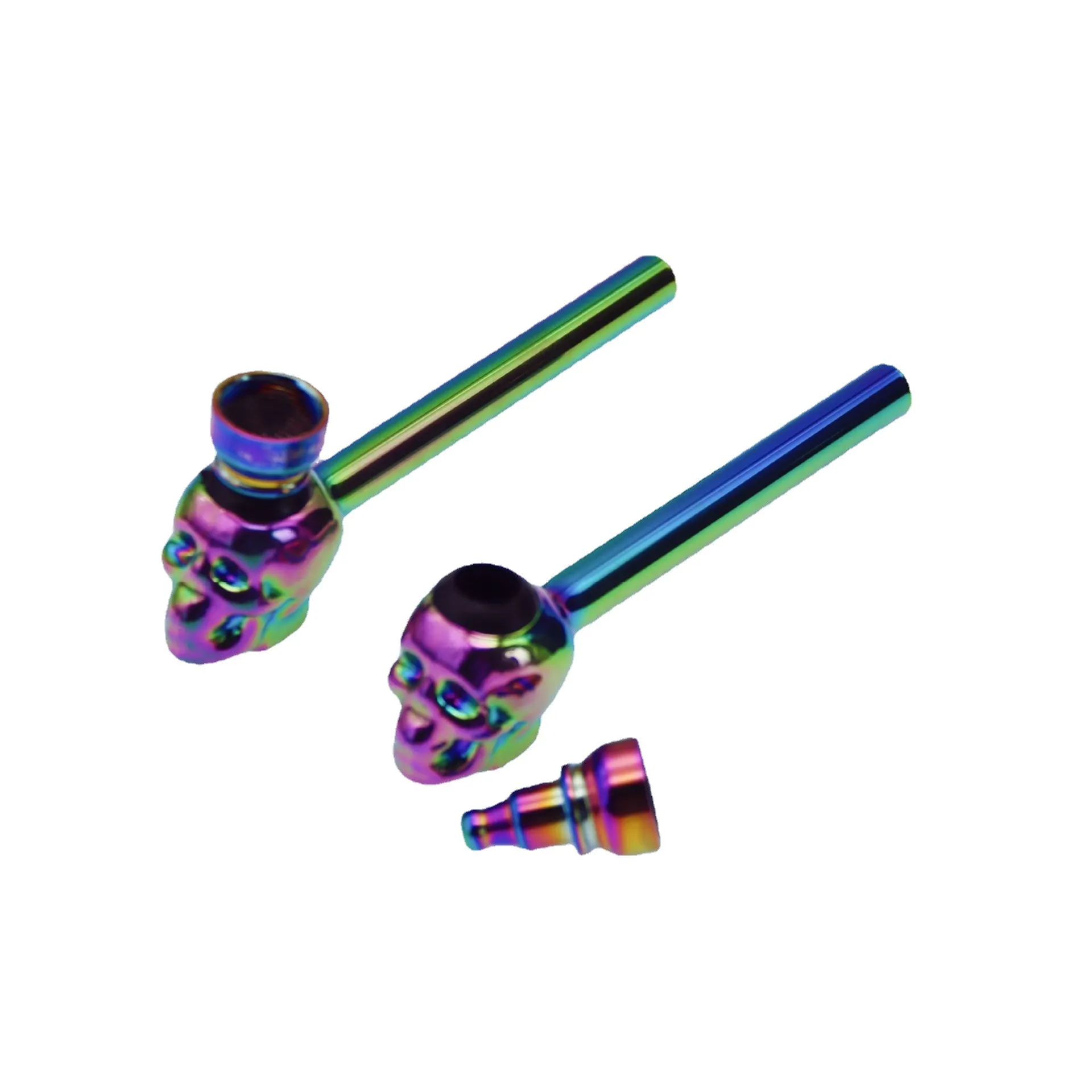 Glass Pipe - Metal Top - Design 2 - 24pcs/box