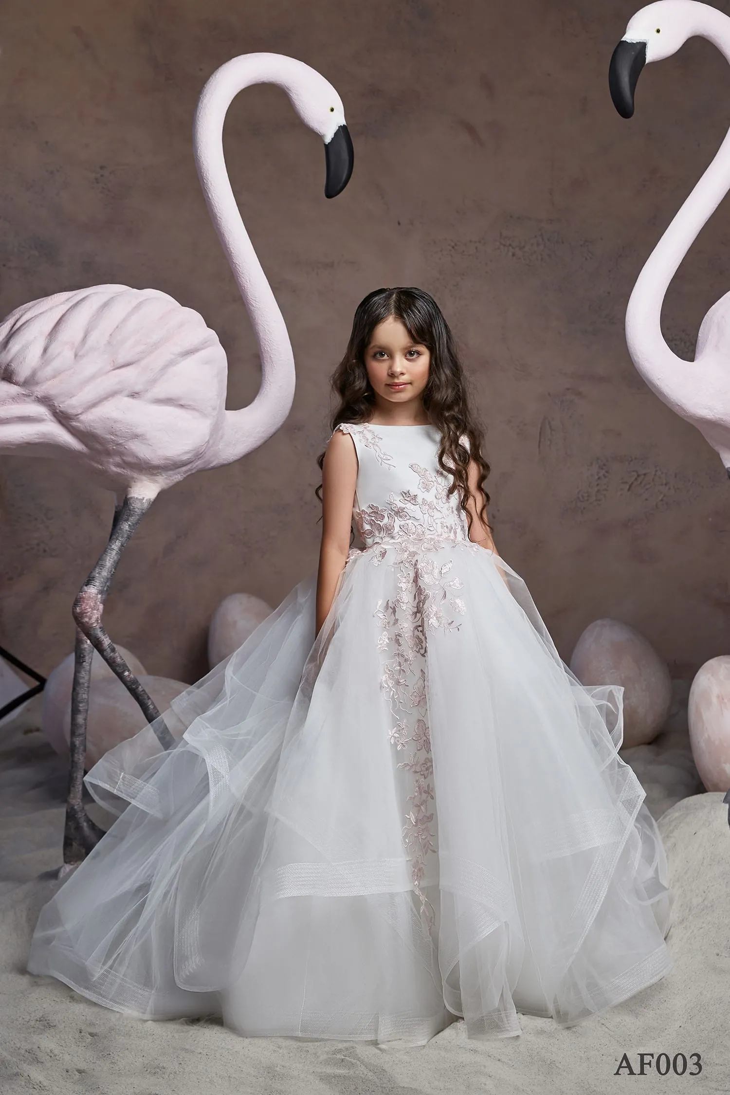 2022 Classic Princess Flower Girl Ballgown Princess Dress With Contrasting Applique Tulle Skirt And Asymmetrical Layers For Formal Parties Birthdays Communion Toddler And Kids From Uniquebridalboutiqu...