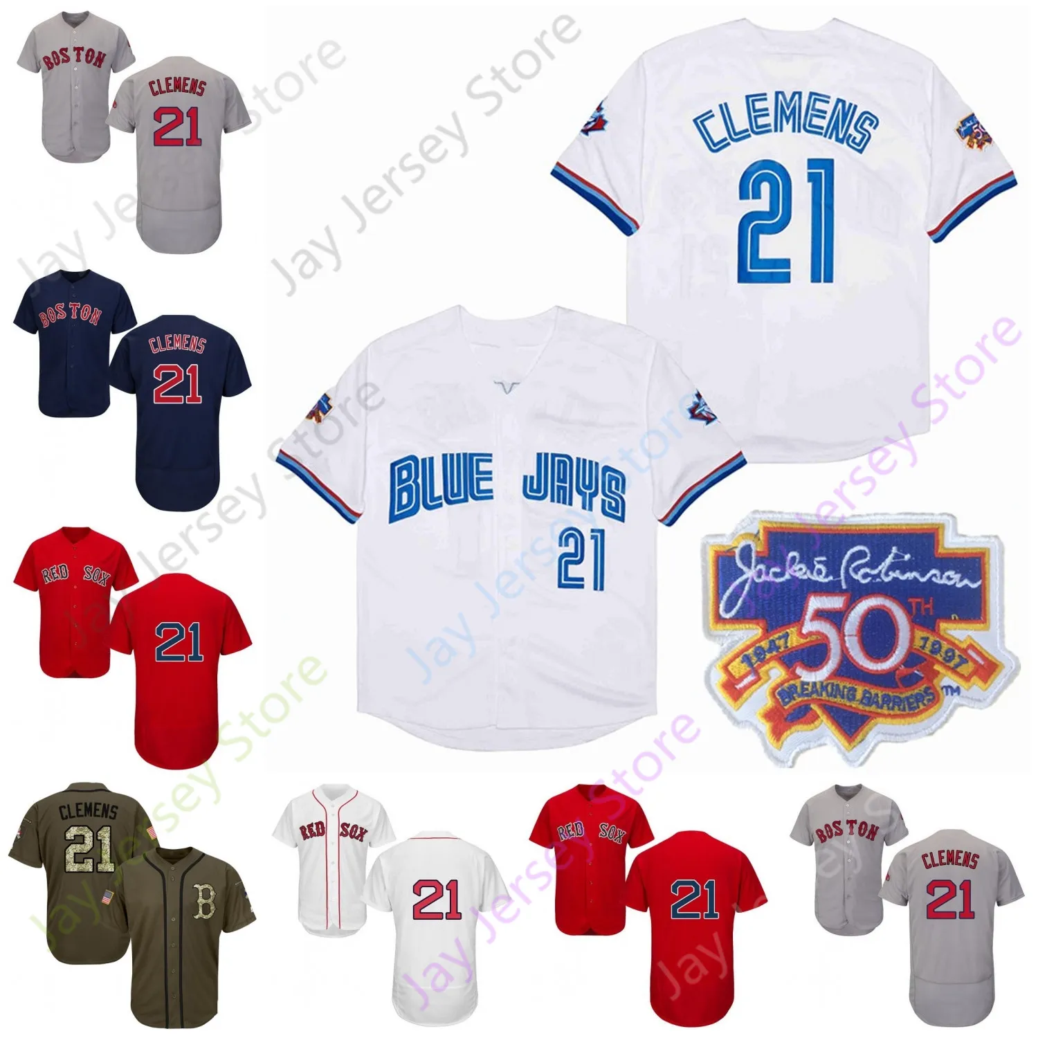 Jersey De Roger Clemens Vintage 2024 Saludo Blanco Hasta El Servicio Camisa  Con Botones De 12,83 € | DHgate, image size:1500x1500