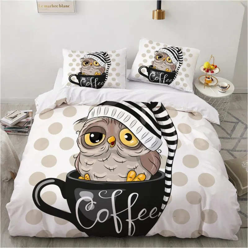 Bedding Sets Kids Set For Baby Cartoon Duvet Cover Home Bed Linen Linings Family Euro 200 220 OwlBedding