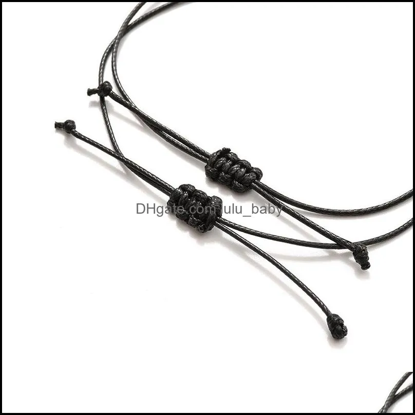 black white lava stone beads strand bracelet diy essential oil perfume diffuser lover rope braided adjustable bracelets women lulubaby