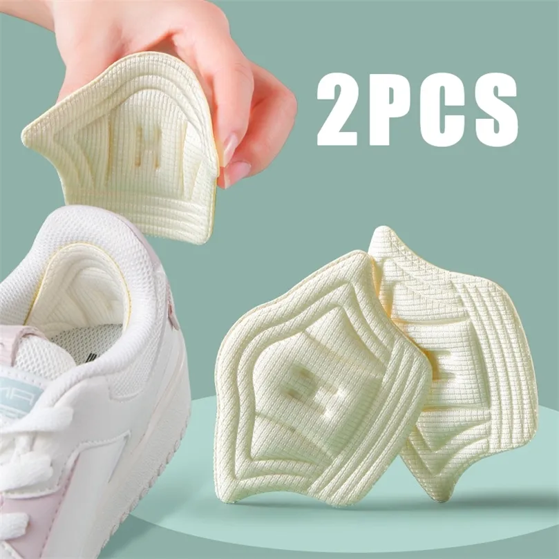 2pcs Insoles Patch Heel Pads for Sport Shoes Adjustable Size Antiwear Feet Pad Cushion Insert Insole Heel Protector Back Sticker 220713