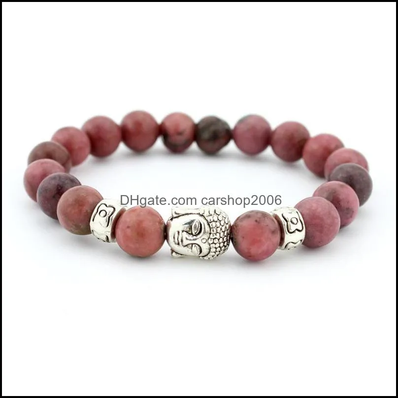 healing energy stone bracelets ancient silver nature stones bead stretch bracelet for women men fashion jewelry gift kimterb333s z