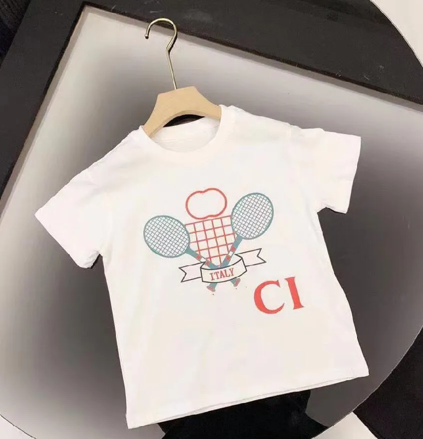 Baby Designer Kid T-shirts Summer Girls Boys Fashion T-stukken Kinderen Kinderen Casual tops Letters Gedrukt T Shirts 7 kleuren