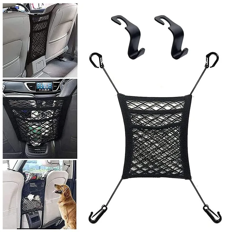 Front Seat Net Organizer Divider Mesh Net Between Seats Elastic Pet