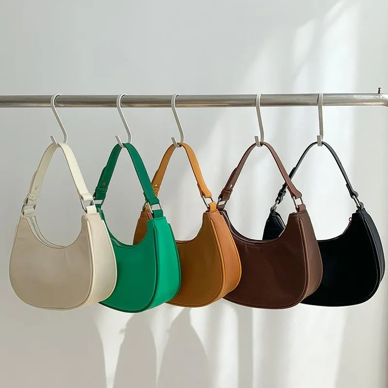 Evening Bags Brand Simple Design For Women 2022 Nylon Zipper Casual Underarm Bag Fashion Colors Ladies HandbagEvening