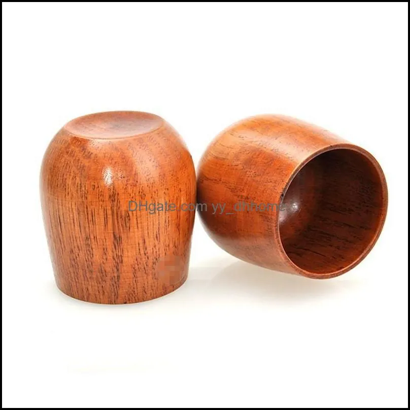 wooden tea cup round coffee cups big belly mug classical greentea tumbler handmade nature wood water bottles desktop gifts yfa2034