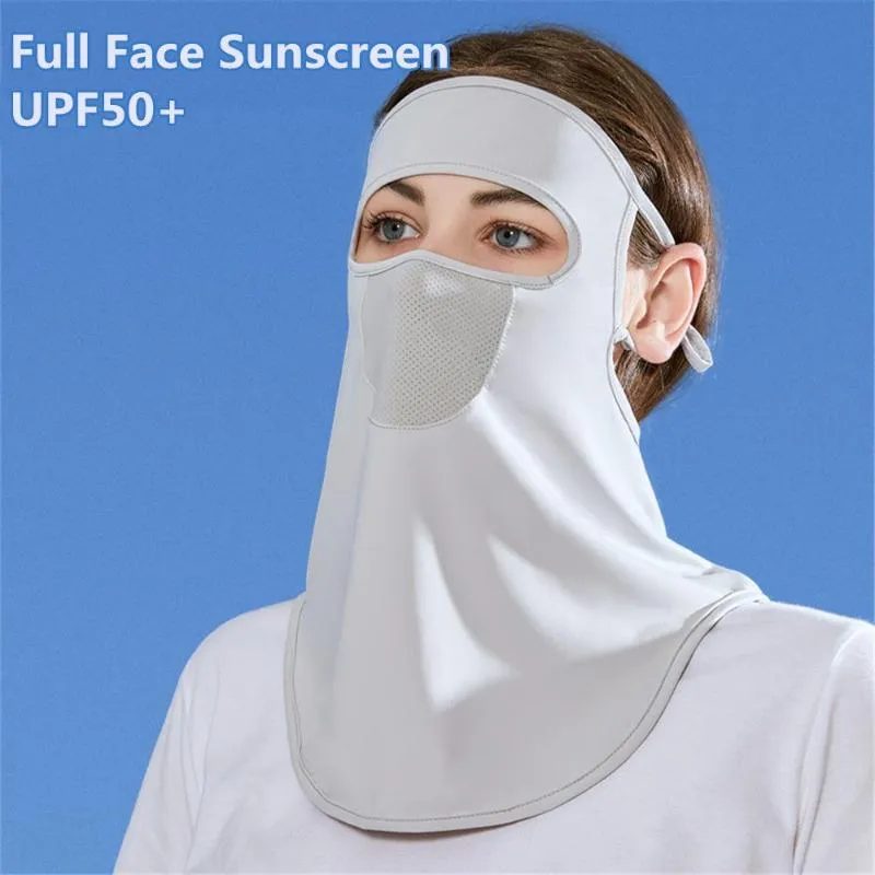 Capitões de ciclismo Máscaras homens mulheres gelo seda à prova de sol anti-UV máscara de golfe decote de babador esportes de lavagem esportiva