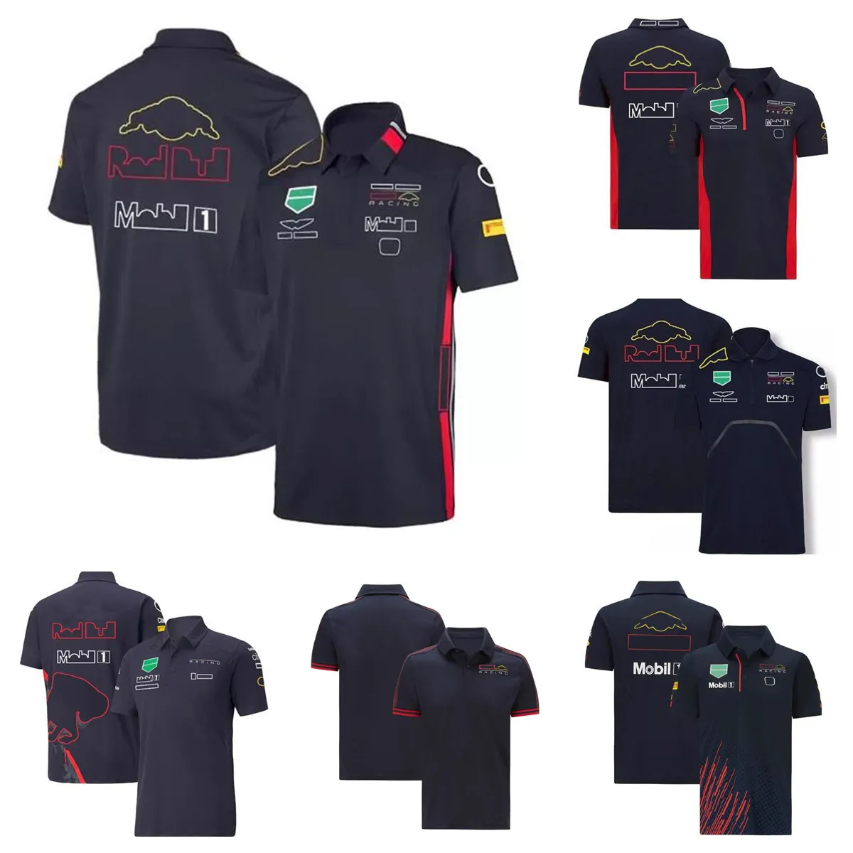 F1 Formule 1 Racing-polopak Nieuw zomerteam-revers-T-shirt met dezelfde gewoonte
