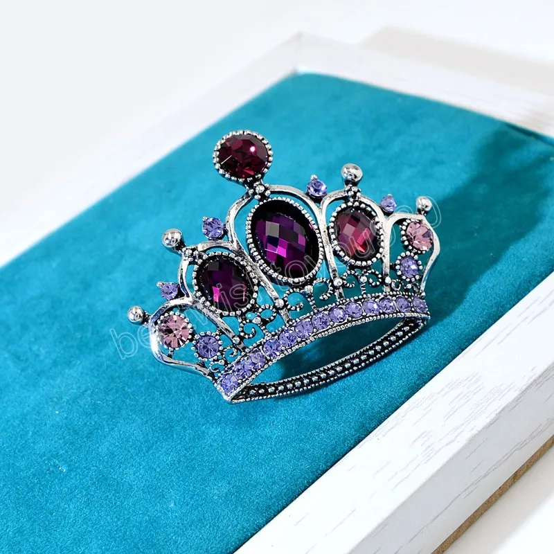 Vintage Korean Crystal Crown Brooch Pin With Metal Rhinestone Tiara Accents Elegant Lapel Pin For Womens Fashion Accessories From Bestwishtoyou920 2.45 DHgate.Com