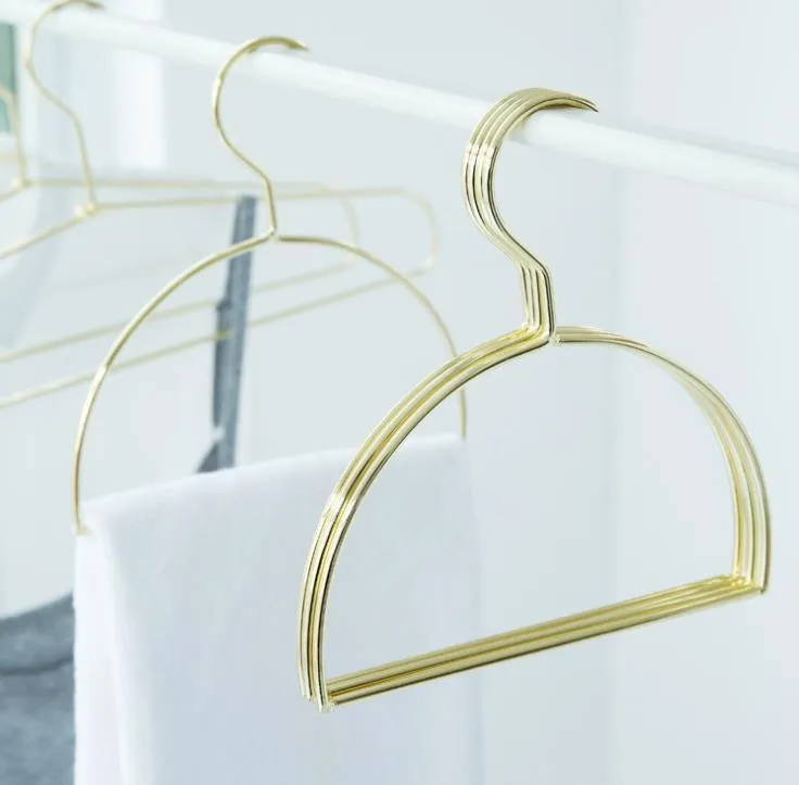 Semicircle Metal Hanger Nordic Style Rose Gold Iron Hangers Rack for Scarf Tie Belt and Towel Clothes Organizer SN5771