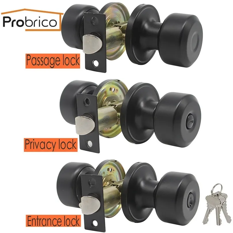 10 Pack Modern Door Knob Passage Door Knob, Black Closet - View #3