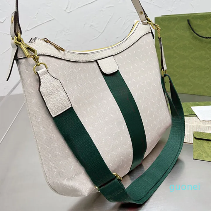 Lettre classique sac fourre-tout sacs à bandoulière homme poitrine sac à main femme toile cuir véritable fermeture à glissière rouge vert tissage rayure amovible 2022