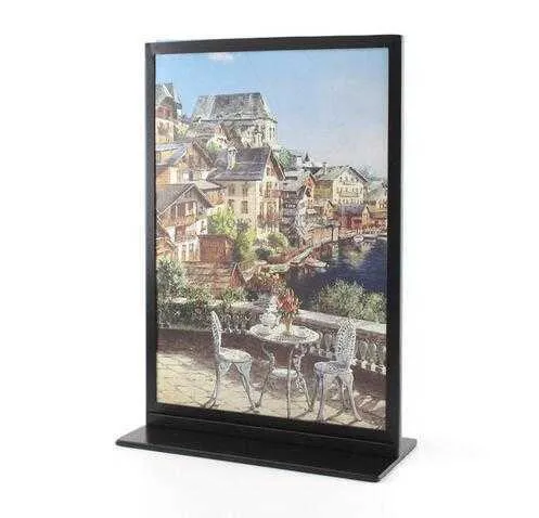 METAL A4 Tabela de mesa dupla face Display Poster Stand KT SPARD SPRIPENDO DO TEMPO DO MENU DO MENU STAND