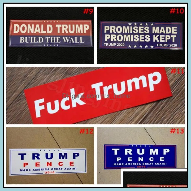 Donald Trump Bumper Flags Election Car Stickers 7.6*22.9cm Sticker Keep Make America Great Decal for Styling Vehicle Paster