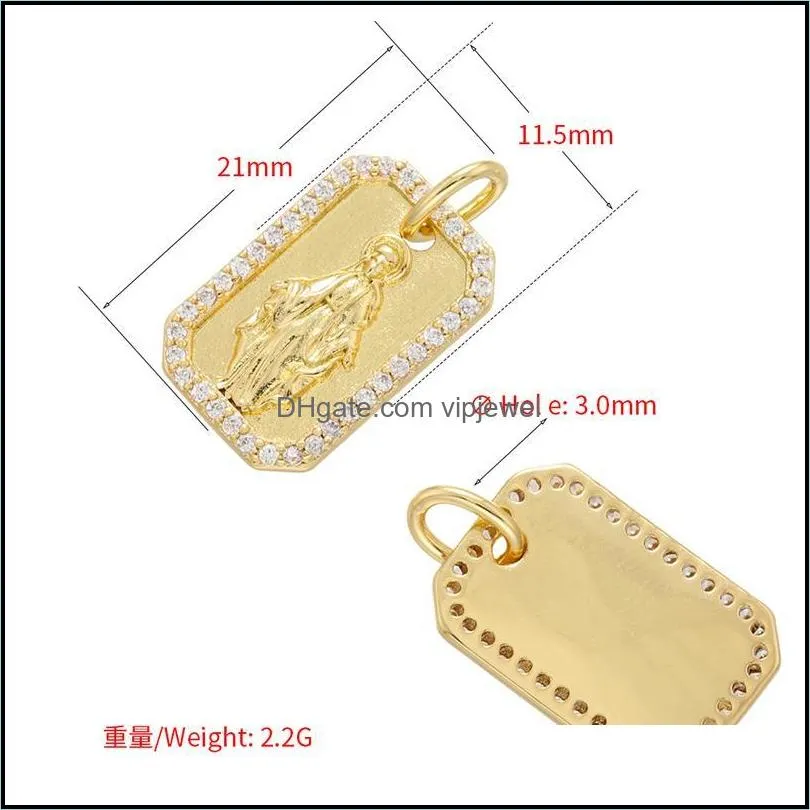 charms gold virgin mary pendant for diy necklace jewelry bracelet making accessories a half heart wholesale vd900charms