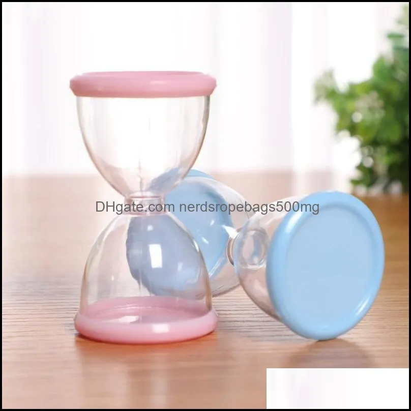 NEWCreative Plastic Wedding Candy Packaging Bottles Hourglass Shape Multi color Storage Transparent Box RRD12349