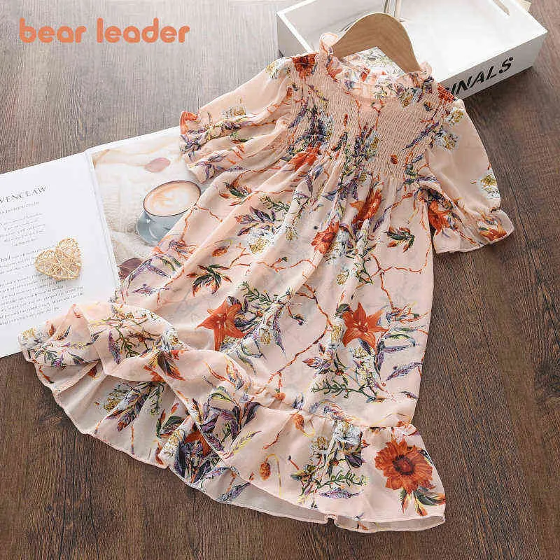 Bär Führer Chiffon Mädchen Kleid Sommer Prinzessin Kinder Kleider für Mädchen Kausalen Tragen Kleid Vestido Robe Fille Kinder Kleidung G220428