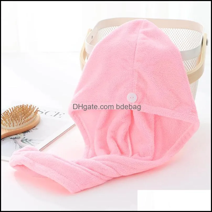 Microfiber Dry Hair Cap, Shower Cap, Strong Water Absorbent Triangle Hat, Girl Washing Hair, Quick-drying,Wiping Hair Towel Tool ST273