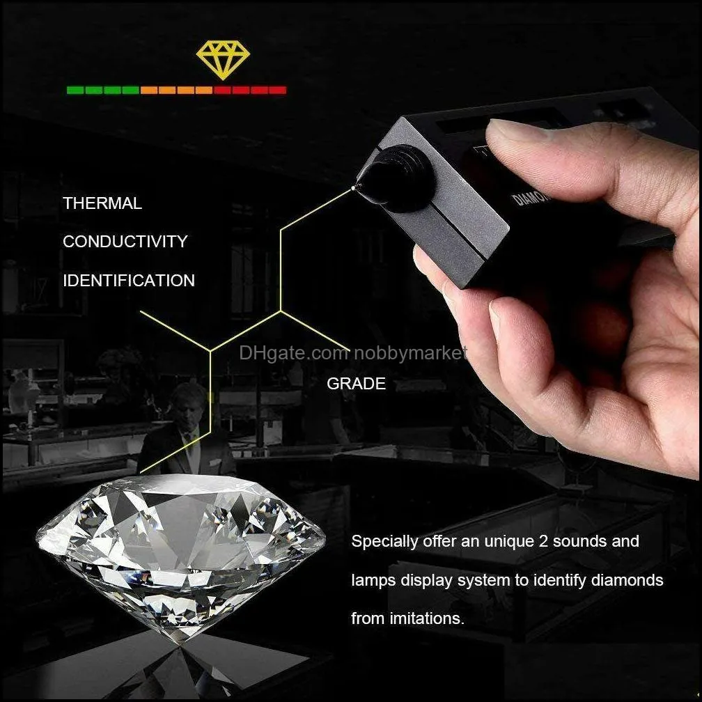 Portable High Accuracy Professional Diamond Tester Gemstone Selector ll Jeweler Tool Kit LED Diamond Indicator Test Pen